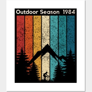 Outdoor Season 1984 Retro Cycling Outdoor Sports Retro Sunset Design Posters and Art